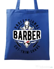 Sacosa din panza Professional barber Albastru regal
