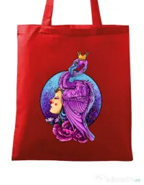 Sacosa din panza Queen Rosu