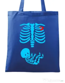 Sacosa din panza Radiografie Albastru regal
