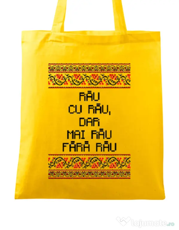 Sacosa din panza Rau cu rau Galben