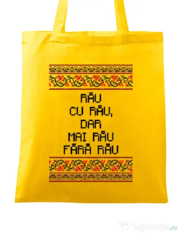 Sacosa din panza Rau cu rau Galben