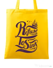 Sacosa din panza Refuse to sink Galben