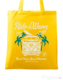 Sacosa din panza Ride The Waves Galben