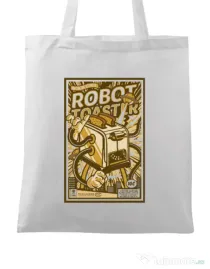 Sacosa din panza Robot Toaster Alb