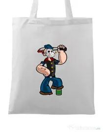 Sacosa din panza Sailor Mass Murderer Alb