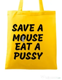 Sacosa din panza Save a mouse Galben