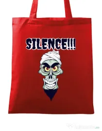 Sacosa din panza Silence Rosu