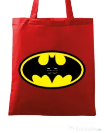 Sacosa din panza Six pack Batman Rosu