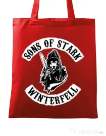 Sacosa din panza Sons of stark Rosu