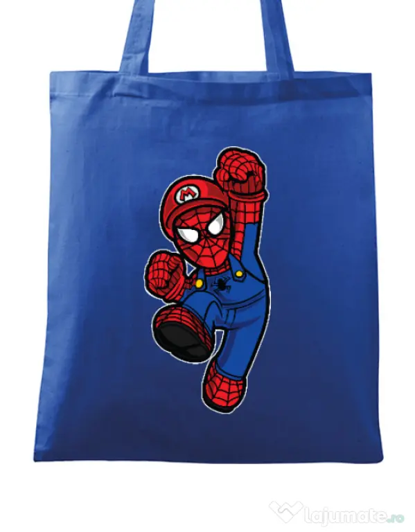 Sacosa din panza Spider Plumber Albastru regal