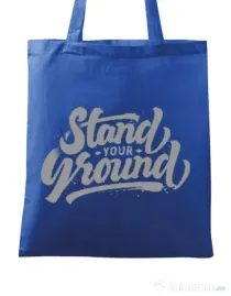 Sacosa din panza Stand Your Ground Albastru regal