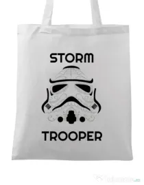 Sacosa din panza Storm trooper Alb