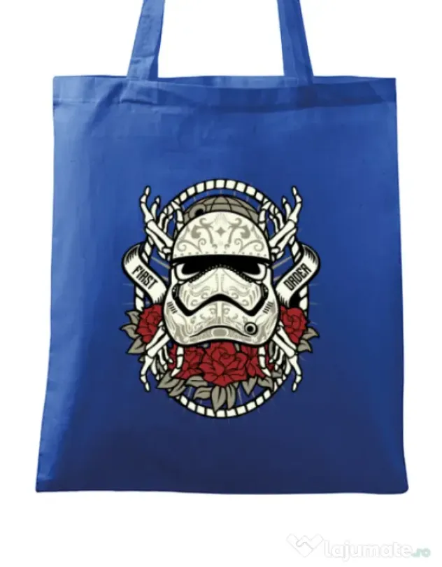 Sacosa din panza Sugar Skull Trooper Albastru regal