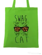 Sacosa din panza Swag cat Verde mar