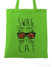 Sacosa din panza Swag cat Verde mar