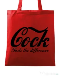 Sacosa din panza Taste the difference Rosu