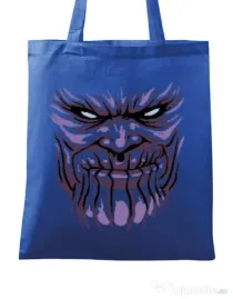 Sacosa din panza Thanos mask Albastru regal