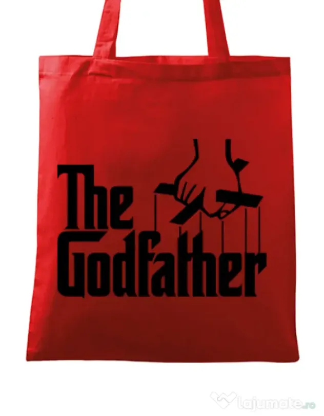 Sacosa din panza The godfather Rosu