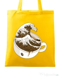 Sacosa din panza The Great Wave off Coffee Galben