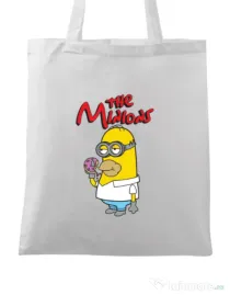 Sacosa din panza The Minions Alb