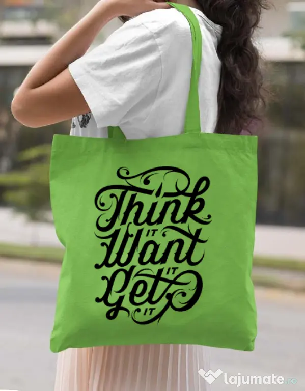 Sacosa din panza Think it Verde mar
