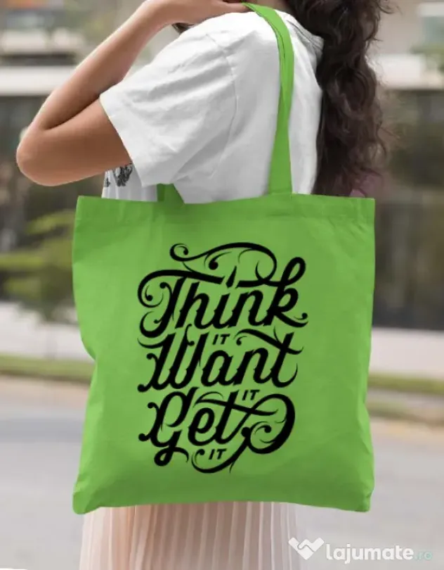 Sacosa din panza Think it Verde mar