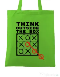 Sacosa din panza Think outside the box Verde mar