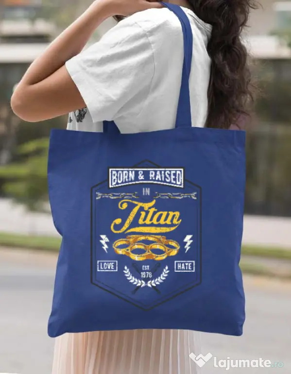 Sacosa din panza Titan Albastru regal