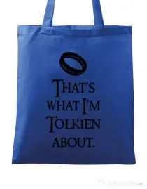 Sacosa din panza Tolkien Albastru regal
