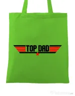 Sacosa din panza Top dad Verde mar
