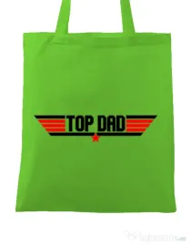 Sacosa din panza Top dad Verde mar