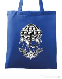 Sacosa din panza Umbrella Tattoo Albastru regal