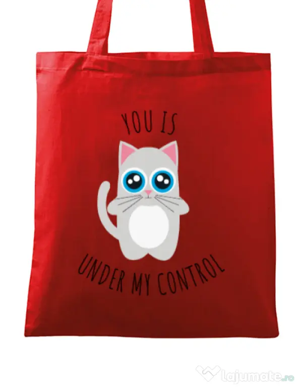 Sacosa din panza Under my control Rosu
