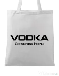 Sacosa din panza Vodka Alb