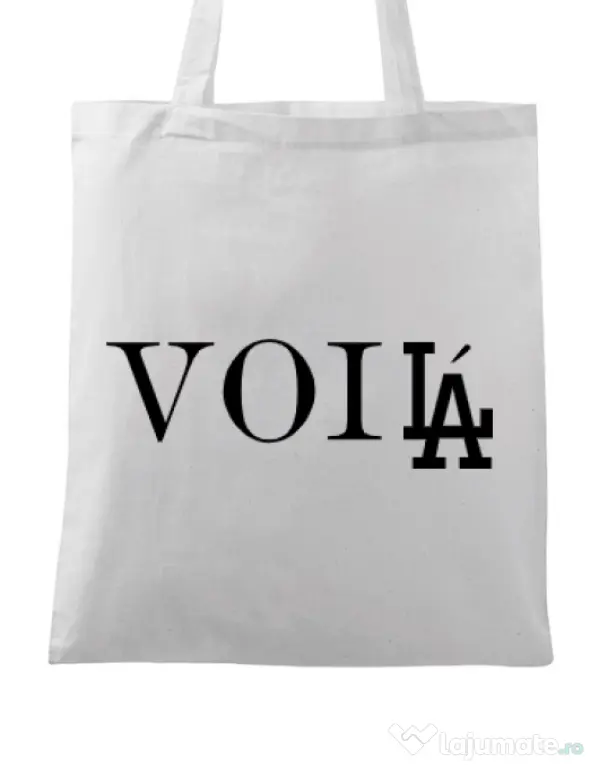 Sacosa din panza Voila Alb