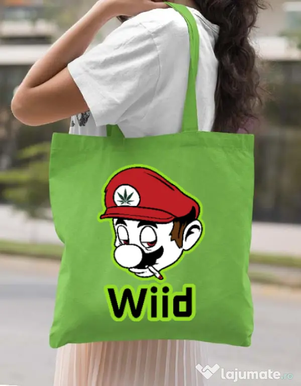 Sacosa din panza Wiid Verde mar