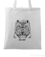 Sacosa din panza Wombat Alb