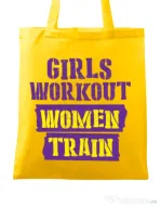 Sacosa din panza Women train Galben