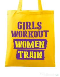 Sacosa din panza Women train Galben