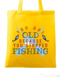 Sacosa din panza You stopped fishing Galben