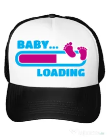 Sapca personalizata Baby loading Alb