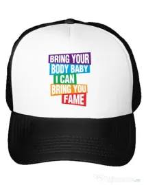 Sapca personalizata Bring your body Alb