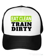 Sapca personalizata Eat clean Alb