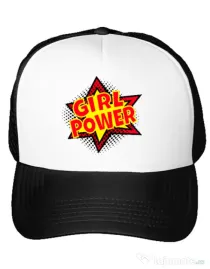 Sapca personalizata Girl power Alb
