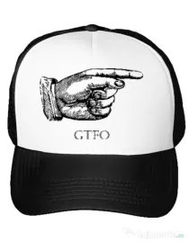 Sapca personalizata GTFO Alb