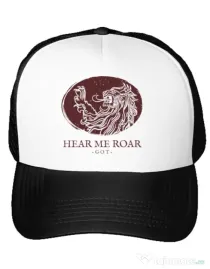 Sapca personalizata Hear me roar Alb