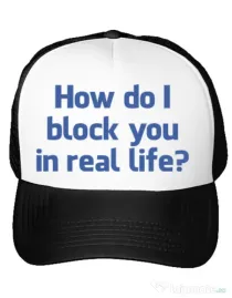 Sapca personalizata How do I block you Alb