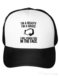 Sapca personalizata I am a grace Alb