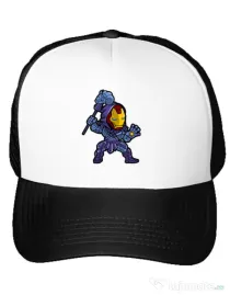 Sapca personalizata Iron Skeletor Alb