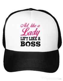 Sapca personalizata Lift like a boss Alb